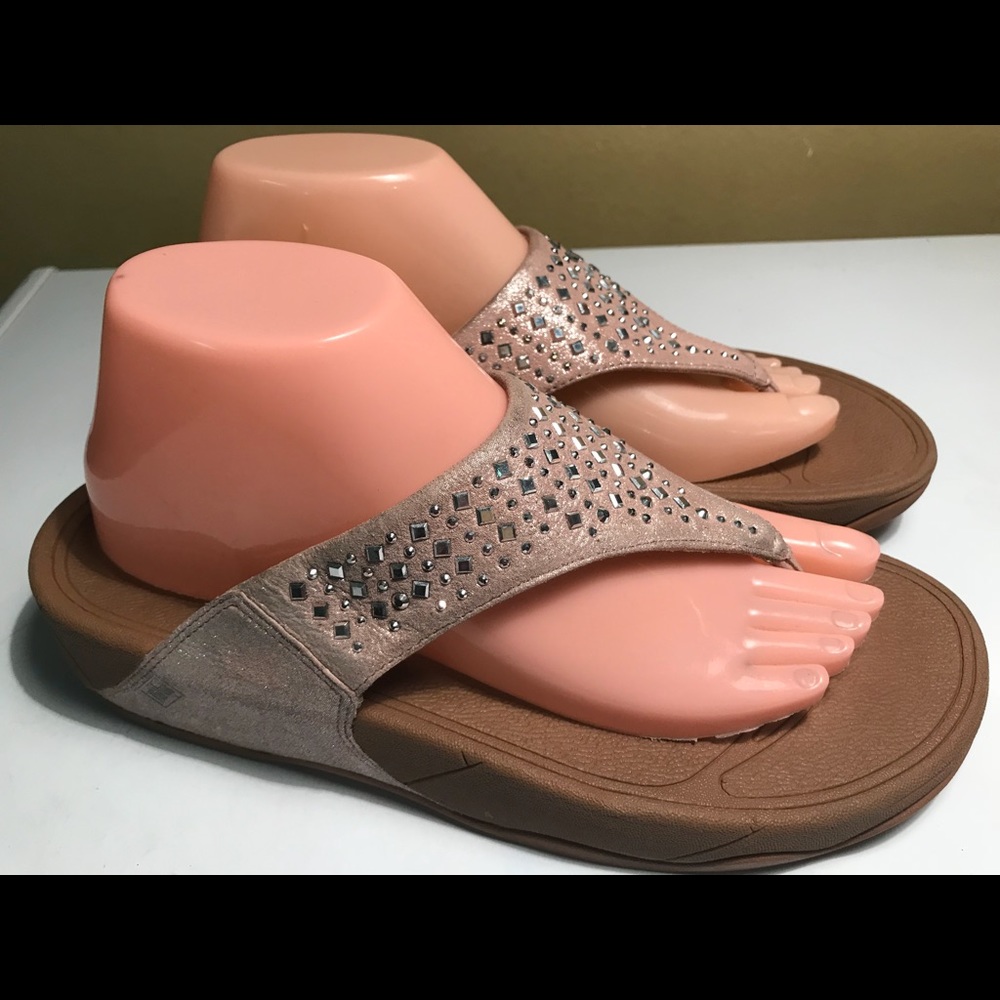 FitFlop Women’s Novy Toe Post Fit Flop Nude Sz 9
